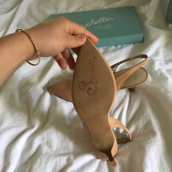 Seychelles Ornament Nude Leather heels size 8 - Picture 5 of 5